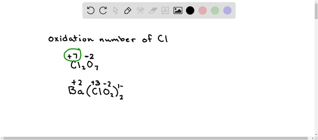 SOLVED: Determine the oxidation state of each species. Identify the ...