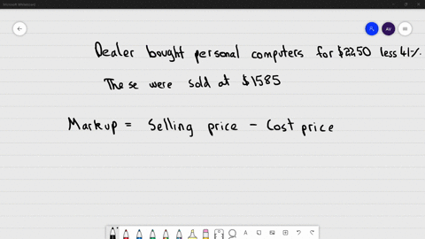 a-dealer-bought-personal-computers-for-225000-less-41-31-they-were-sold-for-158500-what-was-the-markup-as-a-percent-of-cost-what-was-the-markup-as-a-percent-of-selling-price-27612