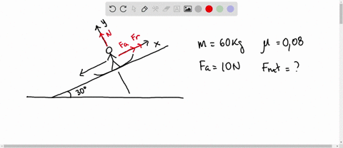 draw-the-free-body-diagram-a-60-kg-skier-is-in-a-tuck-and-moving-straight-down-a-309-slop-air-resistance-pushes-backward-on-the-skier-with-a-force-of-10-n-this-force-acts-in-a-direction-upwa-75343