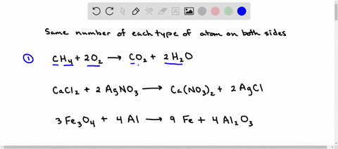 identify-each-of-the-following-reactions-as-balanced-or-unbalanced-ch4-2o2-co2-2h2o-cacl2-2agno3-cano32-2agcl-3fe3o4-4al-9fe-4al2o3-23347