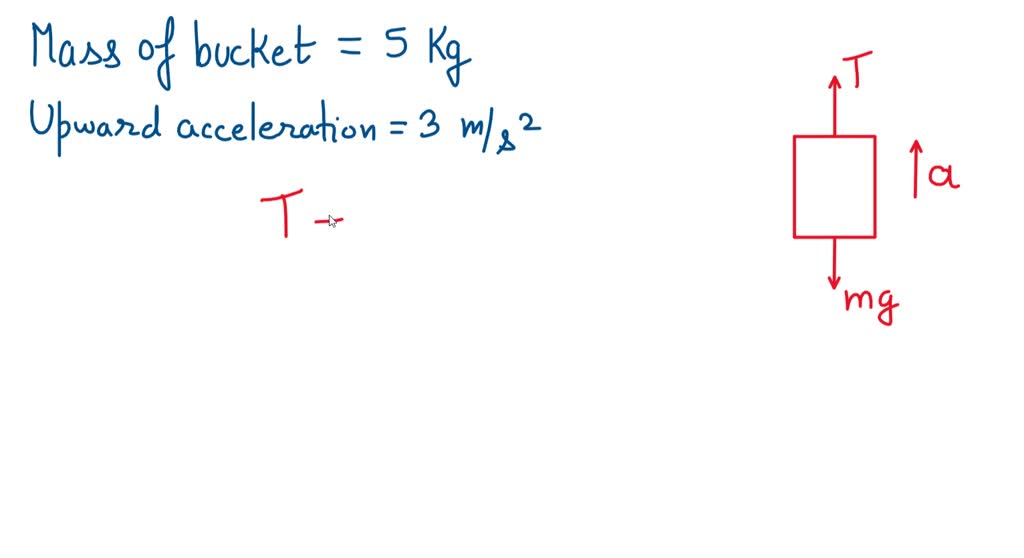 SOLVED 8. A 5.0kg bucket of water is raised from a well by a rope. If