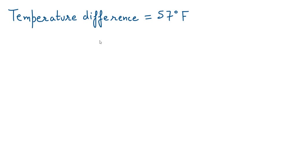 SOLVED: The temperature difference between the inside and the outside ...