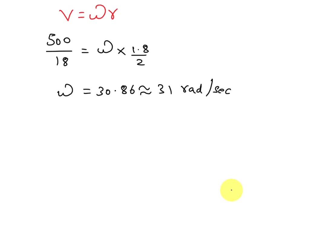 .A is running at a constant speed of 100 km/ h. The diameter