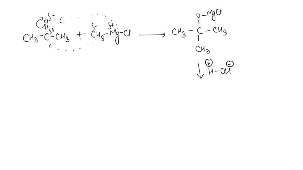 SOLVED benzyl magnesium bromide on reaction with acetone followed by