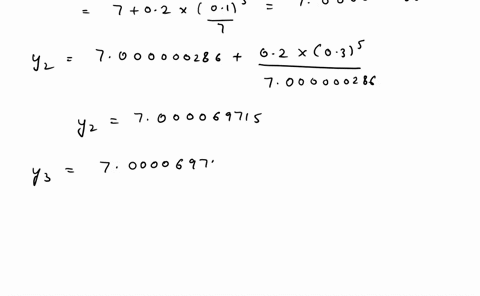 1-point-suppose-that-we-use-eulers-method-to-approximate-the-solution-to-the-differential-equation-dydxx5yy017dydxx5yy017-let-fxyx5yfxyx5y-we-let-x001x001-and-y07y07-and-pick-a-step-size-h02-82658