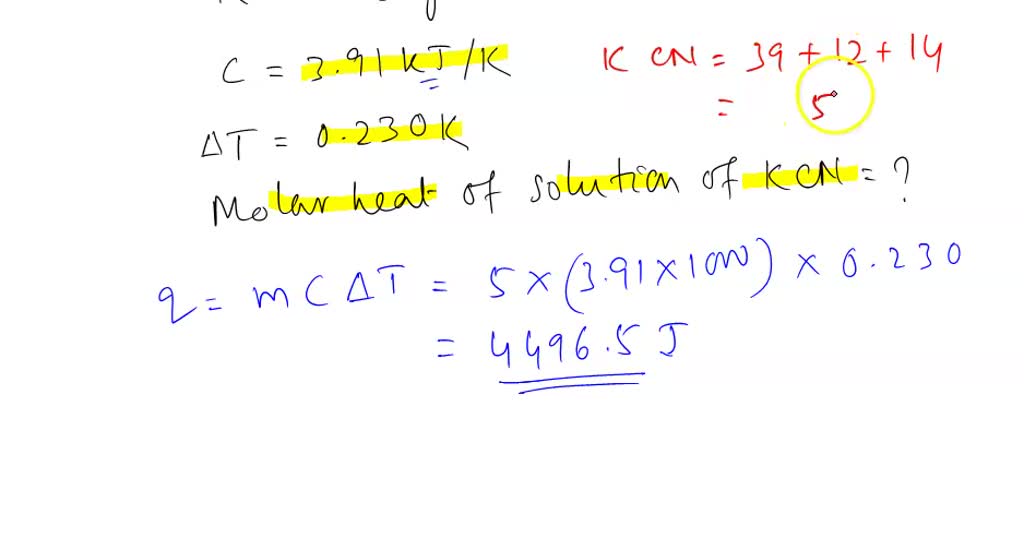 SOLVED When a 5.00 g sample of KCN is dissolved in water in a