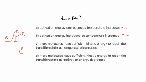 tell-whether-the-following-statements-are-true-or-false-a-activation-energy-decreases-as-temperature-increases-b-activation-energy-increases-as-temperature-increases-c-more-molecules-have-sufficient-k