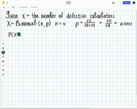 a-sample-of-4-different-calculators-is-randomly-selected-from-a-group-containing-10-that-are-defective-and-39-that-have-no-defects-what-is-the-probability-that-at-least-one-of-the-calculator-45786