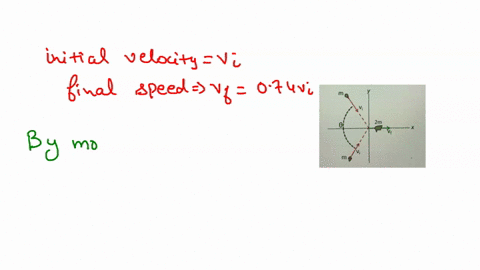 two objects of equal mass m undergo 3 completely inelastic collision ...
