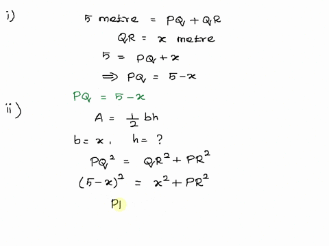 mletres-awire-of-length-meltes-is-t0-be-bent-t0-fot-tle-hypotenuse-and-base-of-a-right-angled-triangle-pqr-as-show-i-the-diagram-ler-the-length-of-the-base-qr-be-metres-what-is-the-length-of-22192