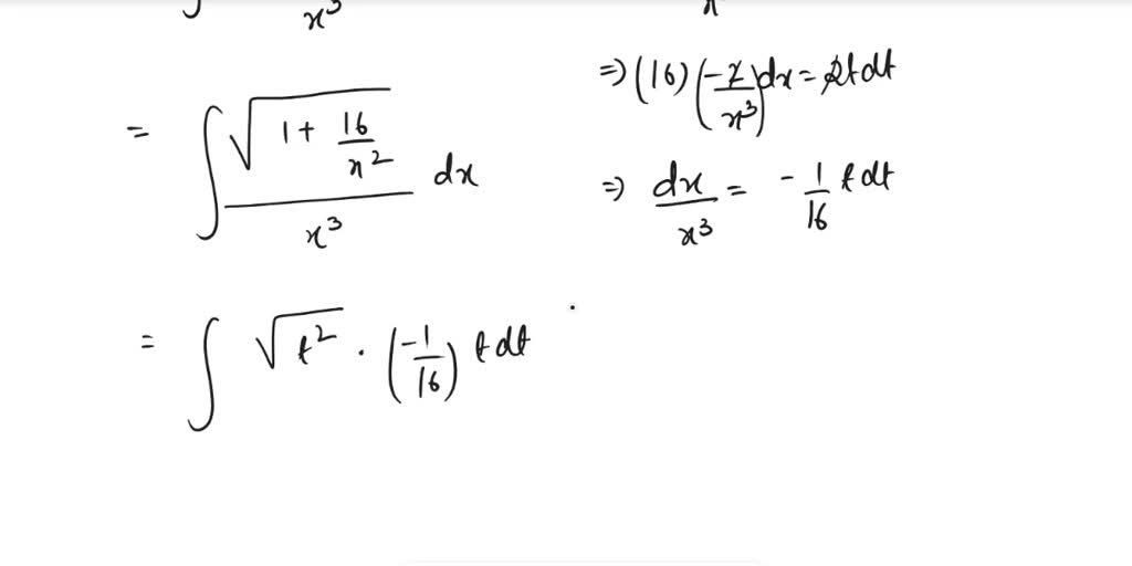 integral x 3 sqrt 16 x 2 dx