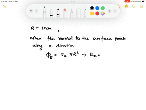 a-circular-loop-of-radius-r-19-cm-is-centered-at-the-origin-in-the-region-of-a-uniform-constant-electric-field-when-the-normal-to-the-loop-points-in-the-positive-x-direction-the-flux-through-28152