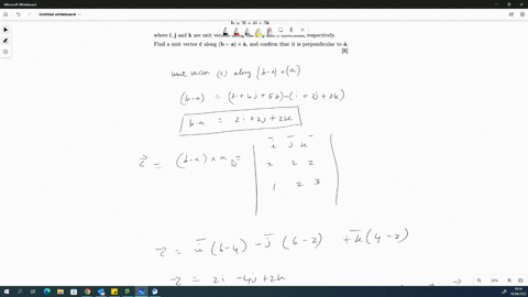 the-vectors-and-b-are-defined-as-a-i-2j-3k-b-3i-4j-5k-where-i-j-and-k-are-unit-vectors-along-the-y-and-directions-respectively-find-a-unit-vector-c-along-b-_-a-x-a-and-confirm-that-it-is-per-58666