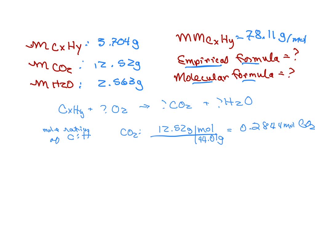 SOLVED: When 3.704 grams of a hydrocarbon, CxHy, were burned in a ...