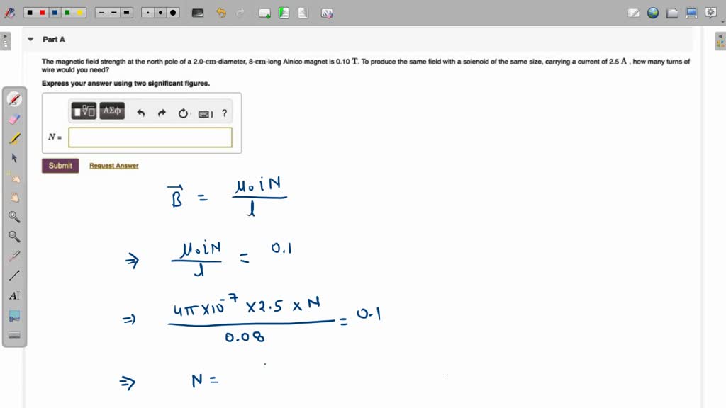 SOLVED The field strength at the north pole of a 0cm