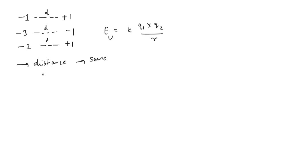 SOLVED: Shown below are three pairs of charged species (I-III). Each ...