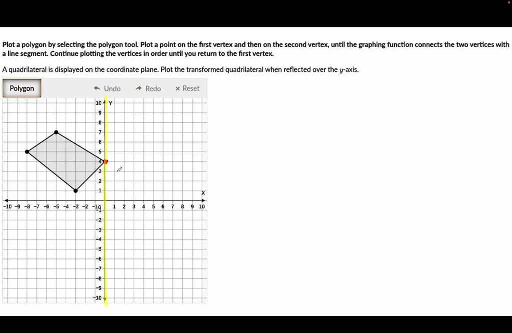 SOLVED: Quick, please! Plot a polygon by selecting the polygon tool ...