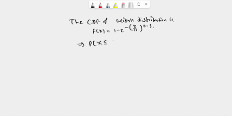 the-length-of-life-in-x-hours-of-an-item-in-a-machine-shop-has-a-weibull-distribution-with-parameters-beta-05-and-delta-10-hrs-what-is-the-probability-that-it-fails-before-8-hrs-of-usage-use-71326