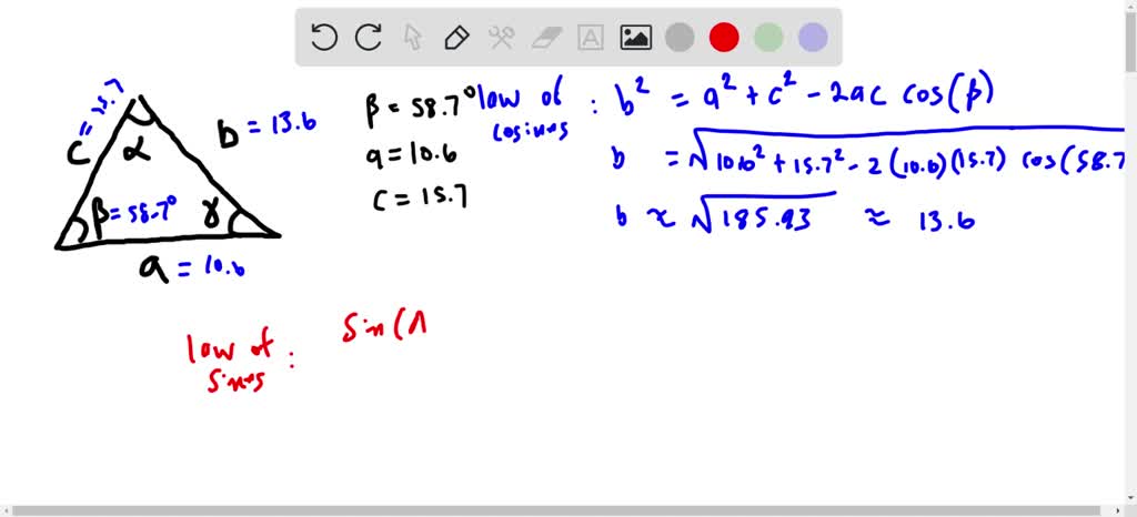 SOLVED: For the following exercises, assume α is opposite side a, β is ...