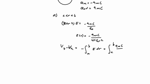 two-concentric-spherical-shells-of-diameter-136-cm-and-290-cm-are-used-to-form-a-spherical-capacitor-the-charges-on-the-inner-and-outer-shells-are-900-c-and-900-c-respectively-a-determine-th-84098