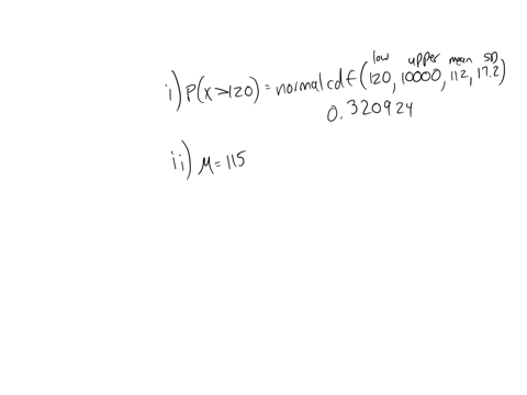 question5-i-the-height-of-sunflowers-follows-a-normal-distribution-with-mean-112cm-and-standard-deviation-172cmfind-the-probability-that-the-height-of-a-randomly-chosen-sunflower-is-greater-33473