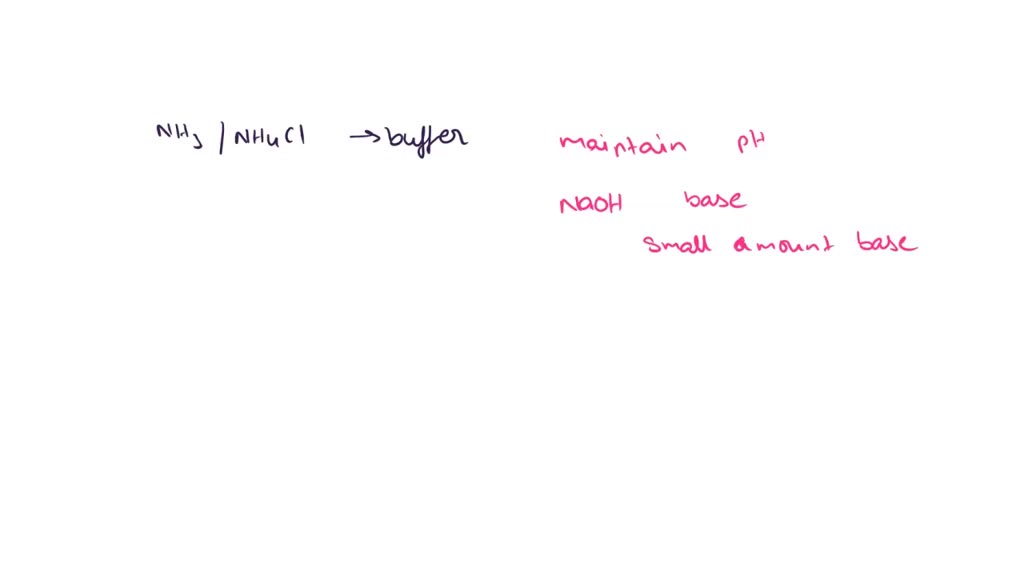 Solved: A Buffer Is Composed Of Nh3 And Nh4cl. How Would This Buffer 