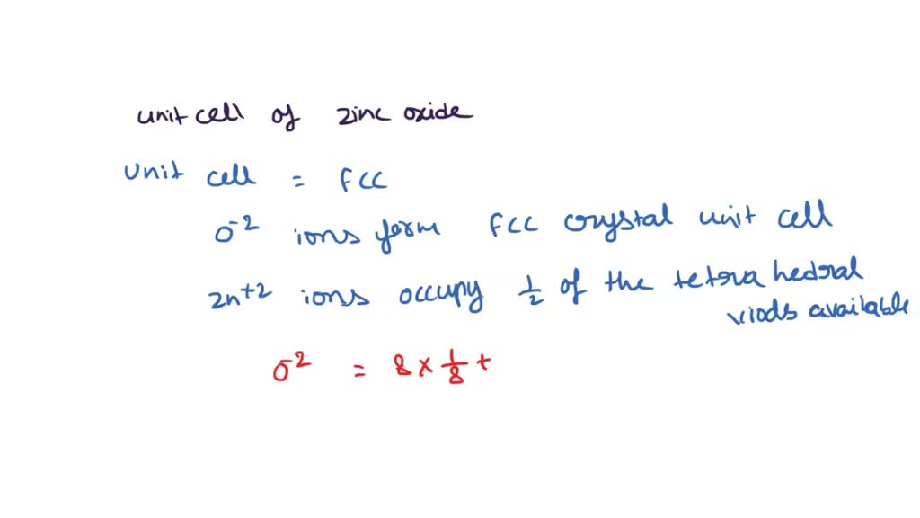 SOLVED Shown here is a zinc oxide unit cell. What is the formula of
