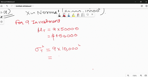 an-investor-invested-in-9-different-investments-the-dollar-returns-on-the-different-investments-are-probabilistically-independent-and-each-return-follows-a-normative-distribution-with-mean-5-49875