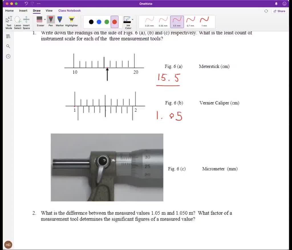 SOLVED Questiou and exercises Write down the readings On the side of