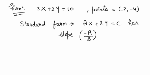 write-the-equation-of-a-line-parallel-to-the-line-3x2y10-that-passes-through-the-point-2-4-91585
