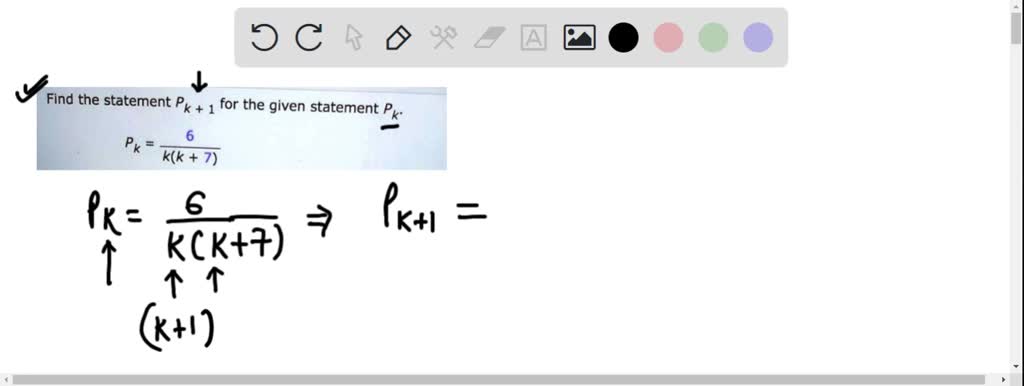 1024px x 386px - SOLVED: Find the statement Pk + 1 for the given statement Pk Pk k(k + 7)  Pk+ 1