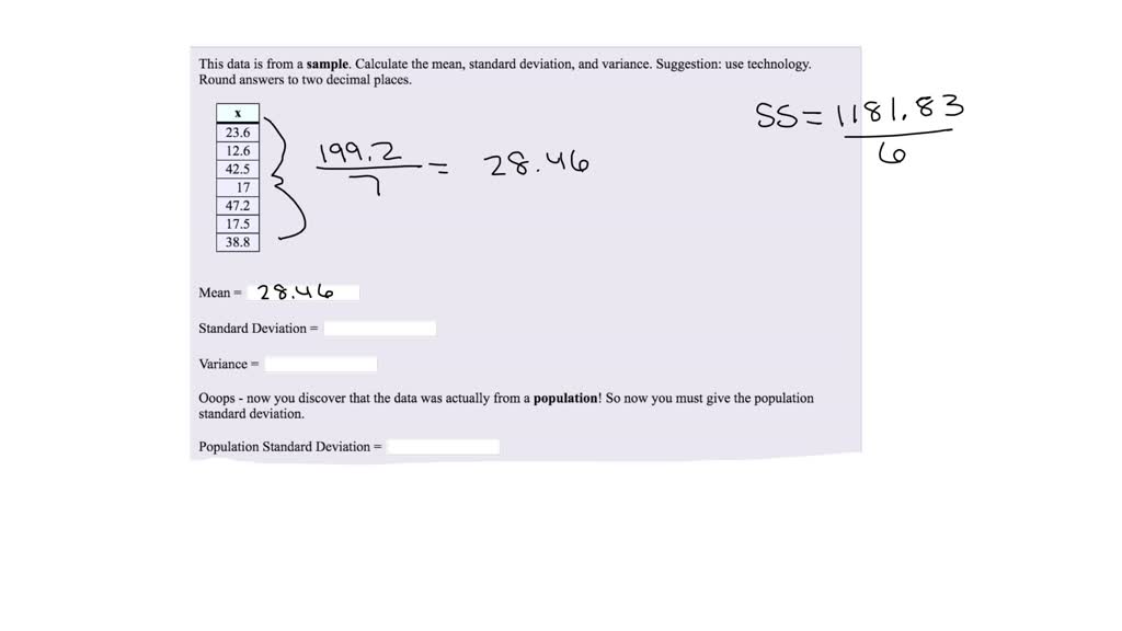 SOLVED This Data Is From A Sample Calculate The Mean Standard solved-this-data-is-from-a-sample-calculate-the-mean-standard