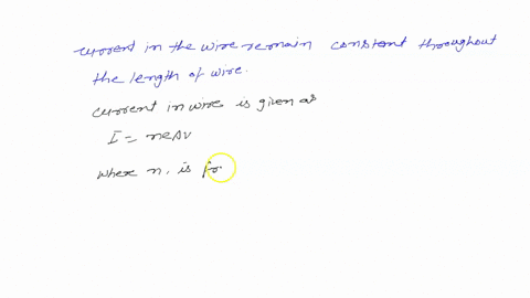 suppose-current-carrying-wire-has-cross-sectional-area-that-gradually-becomes-smaller-along-the-wire-s0-that-the-wire-has-the-shape-of-very-iong-truncated-cone-how-does-the-drift-speed-vary-22915