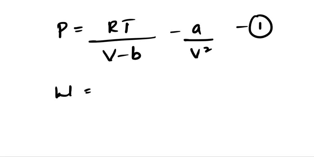 SOLVED: Derive An Equation For The Work Involved In A Reversible ...