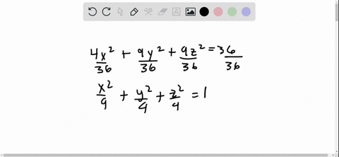 use-traces-to-sketch-and-identify-the-surface-4x2-9y2-9z2-36-3