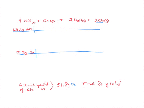 consider-the-reaction-between-hcl-and-o2-4hclgo2g2h2ol2cl2g-when-631-g-of-hcl-is-allowed-to-react-with-172-gof-o2-518-g-of-cl2-is-collected-1-determine-the-percent-yield-of-this-reaction-66377