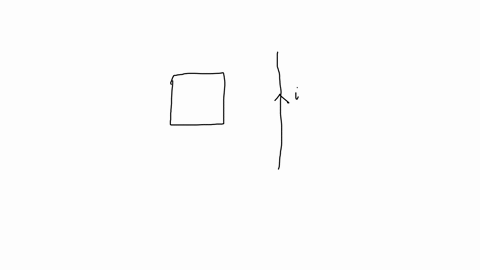 a-long-straight-wire-carries-current-i-toward-the-top-of-the-page-a-square-loop-conducting-loop-is-to-the-left-of-the-wire-and-is-at-rest-not-moving-if-the-current-in-the-wire-is-decreasing-57054