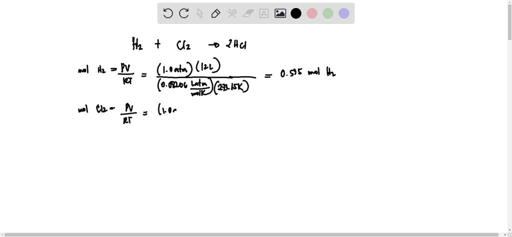 SOLVED: Calculate the mass in grams of hydrogen chloride, HCl produced ...