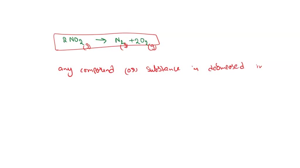 SOLVED: NH4NO2 = N2 + 2H2O is which type of reaction?