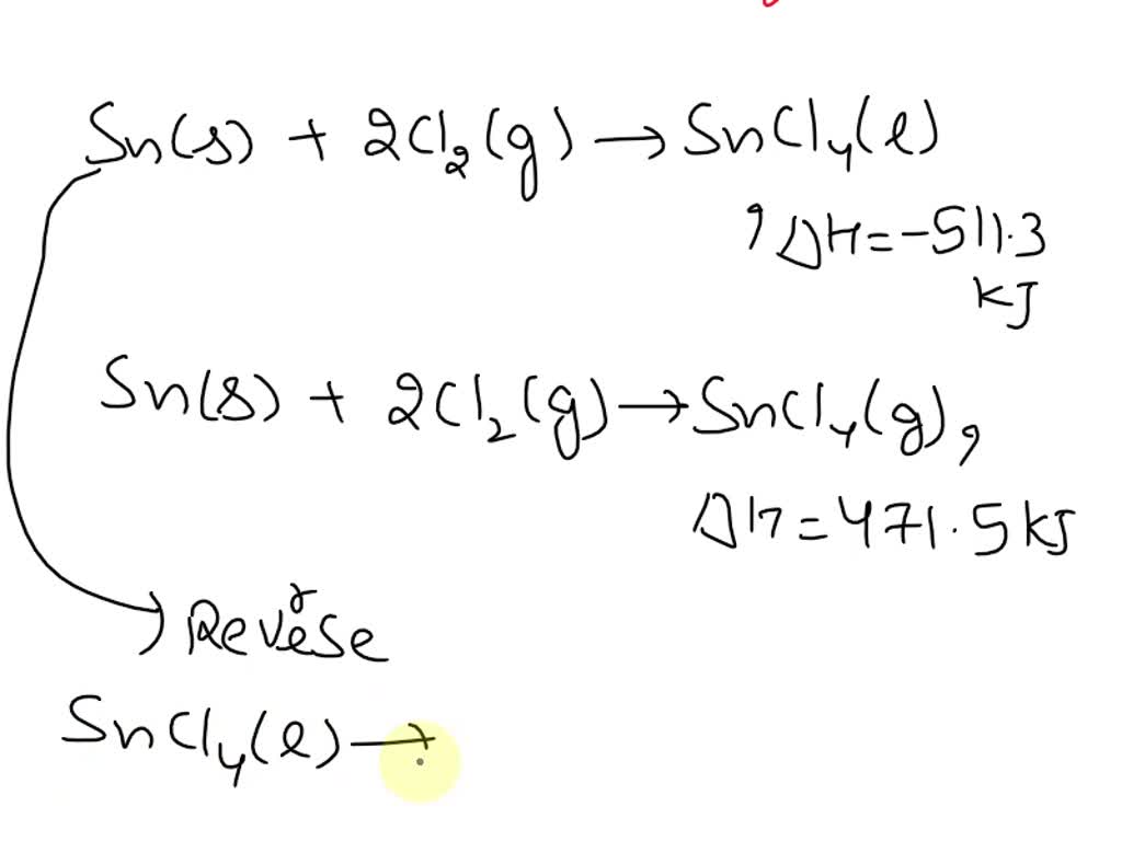 SOLVED Use Hess's Law to determine the heat of vaporization of tin(IV
