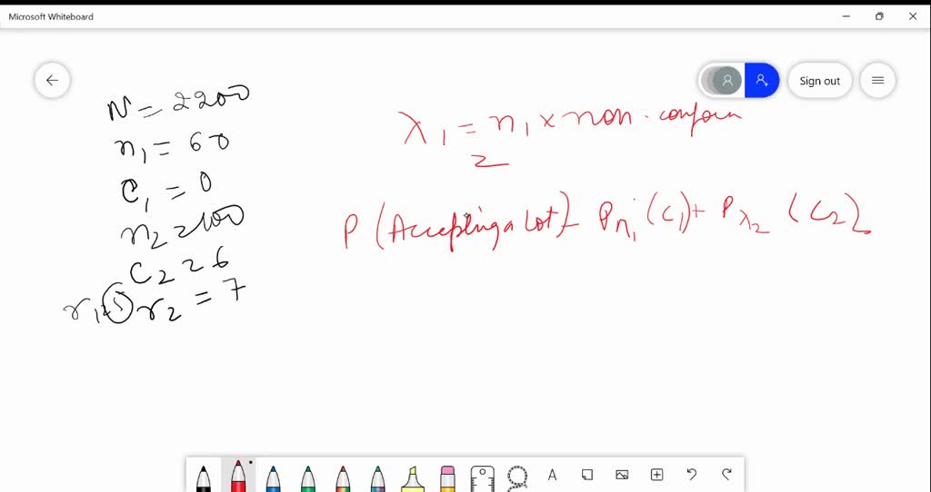 SOLVED: Problem (3Points) A double sampling plan specifies n 100; C1 ...
