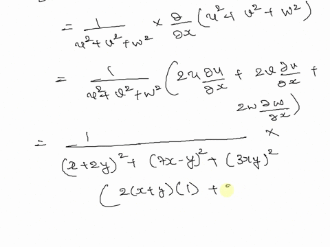use-the-chain-rule-to-find-the-indicated-partial-derivatives-r-lnu2-v2-w2-u-x-2y-v-7x-y-w-3xy-when-x-y-2-33553