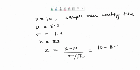 the-amount-of-time-that-a-customer-spends-waiting-at-an-airport-check-in-counter-is-a-random-variablewith-mean-83-minutesand-standard-deviation-14-minutes-suppose-that-a-random-sample-of-n-5-58002