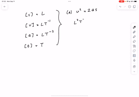 consider-the-physical-quantities-s-v-a-and-t-with-dimensions-sl-vlt1-alt2-and-tt-determine-whether-each-of-the-following-is-dimensionally-consistent-a-v22as-b-svt205at2-c-vst-d-avt-phsyics