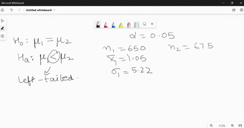 the-following-information-is-obtained-from-two-independent-samples-selected-from-two-populations-n1-650-x1-105-1-522-n2-675-x2-154-2-680-test-at-a-5-significance-level-if-1-is-less-than-2-id-53725