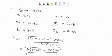 1043-consider-the-following-table-of-summary-statistics-sample-sample-sample-group-size-mean-standard-deviation-one-two-7683-6680-330-1400-16-assume-the-underlying-distributions-are-normal-a-62242