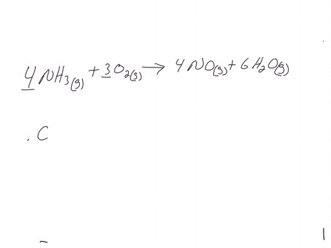gaseous-ammonia-chemically-reacts-with-oxygen-o2-gas-to-produce-nitrogen-monoxide-gas-and-water-vapor-calculate-the-moles-of-nitrogen-monoxide-produced-by-the-reaction-of-0095-mol-of-ammonia-be-sure-y