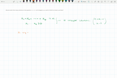 discrete-math-how-many-solutions-to-the-equation-x-y-z-20-in-integers-x-y-z-each-of-which-is-at-least-5-are-there-22645