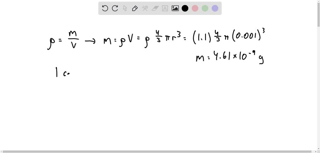 SOLVED: Assume that a cell is a sphere with a radius of 0.001 ...