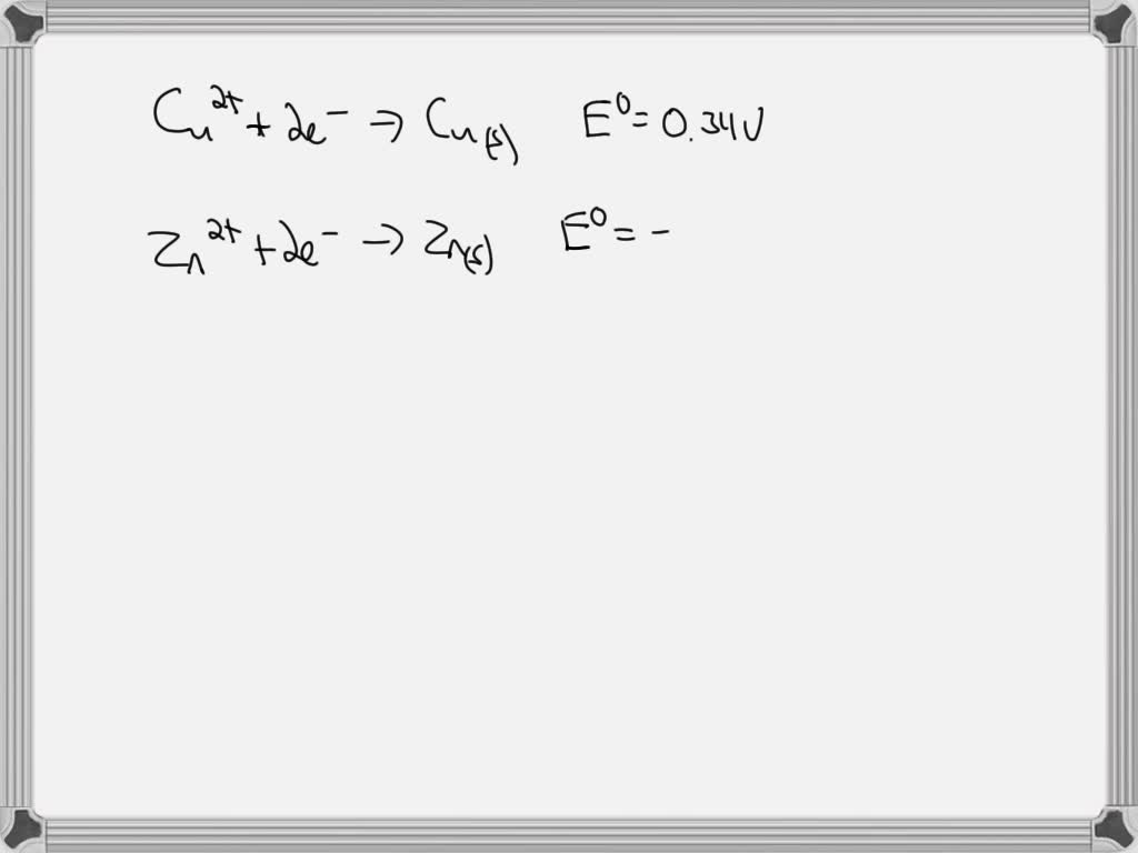 Solved Use The Chart Of Standard Reduction Potentials To Explain Why Copper Metal Can Be